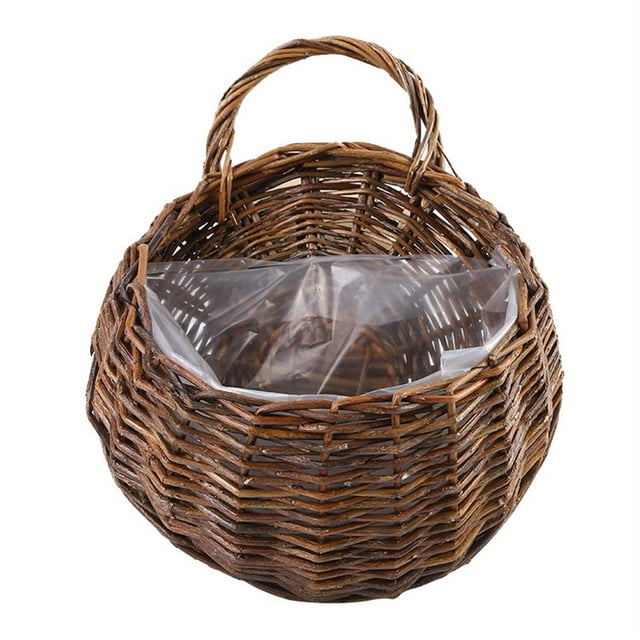 Eye-catching Flower Baskets DIY Woven Practical Wicker Rattan Storage Basket Gardening Supplies