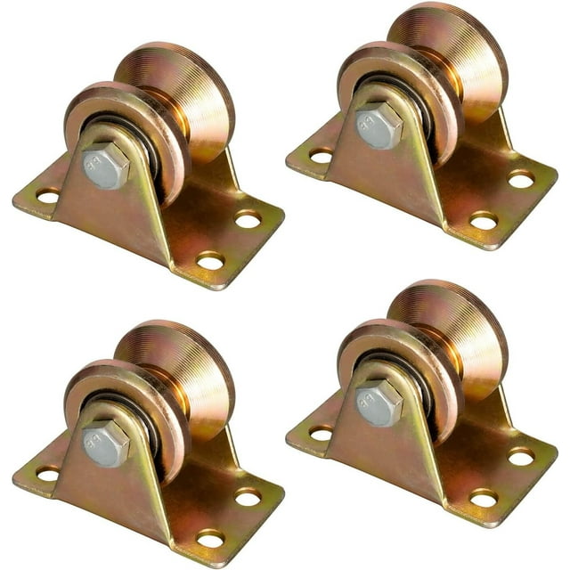 Bgsha 4PCS Pulley Steel Cable Pulley for Ropes 1-8mm Cable Pulley with 2 Ball Bearings