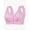 Pink, variant on Women Front Closure Floral Lace Bra Comfort Support Underwire T-Shirt Bralette Soft Wireless Everyday Wear, S/36, Dark Purple