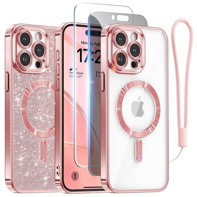 Funda Meifigno para iPhone 15 Pro Max con protectores de pantalla