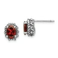 thumbnail image 1 of Sterling Silver Garnet Earrings, 1 of 3