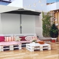 thumbnail image 2 of Outsunny 9.8ft Half Umbrella Patio Parasol Sun Shade, Crank Handle, Black, 2 of 10