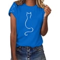 thumbnail image 2 of YLHFASHION Hauts pour Femmes Mode Manches 3/4 Col Rond Chemises Décontractées Tendance Blouses Imprimées Plissées devant t-Shirts 50 % de Rabais Liquidation T-shirt à Manches Courtes pour Femmes, 2 of 5