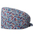 thumbnail image 1 of Fgnfyis Cute Patterned Cap for Doctors and Beauty Adjustable and Comfortable Design Blue, 1 of 3