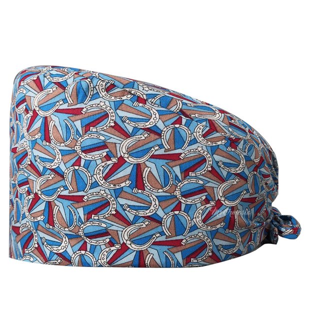 Fgnfyis Cute Patterned Cap for Doctors and Beauty Adjustable and Comfortable Design Blue