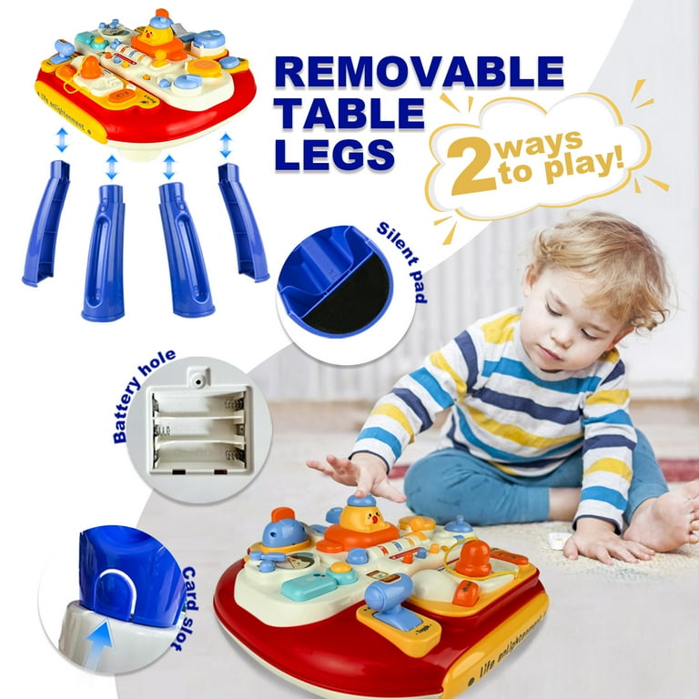 Interactive Infant Activity Table Baby Stand Up Activity Center Developmental Table Toys for Babies 6 12 Months Toddlers 1 3