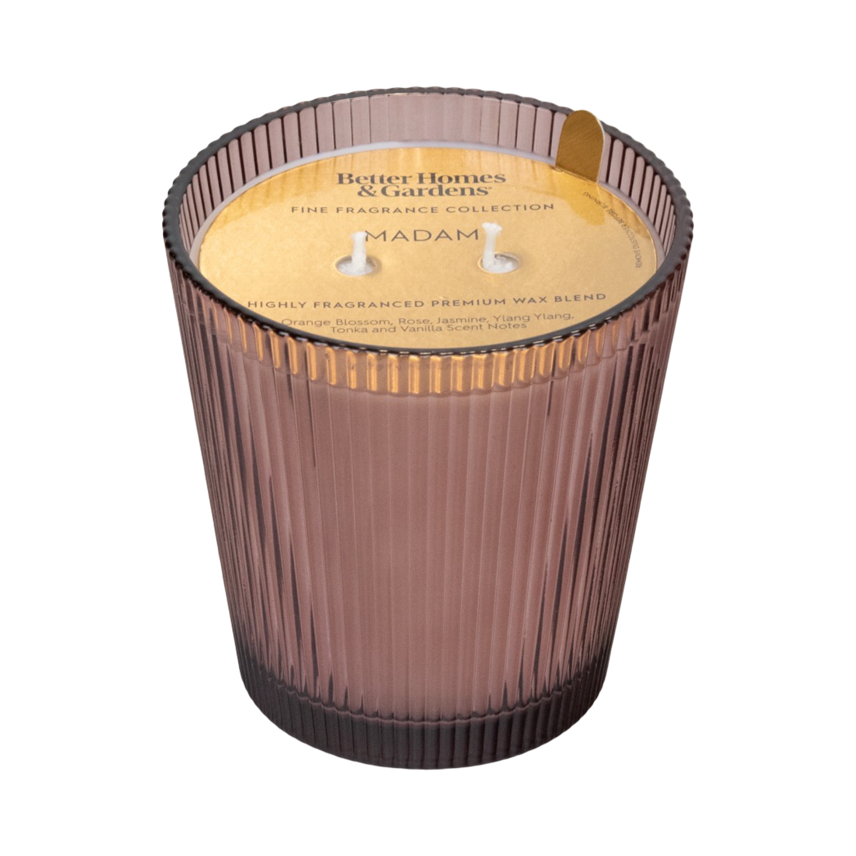 Better Homes & Gardens Fine Fragrance Collection Madam Scented 2-Wick Jar Candle, 16 oz