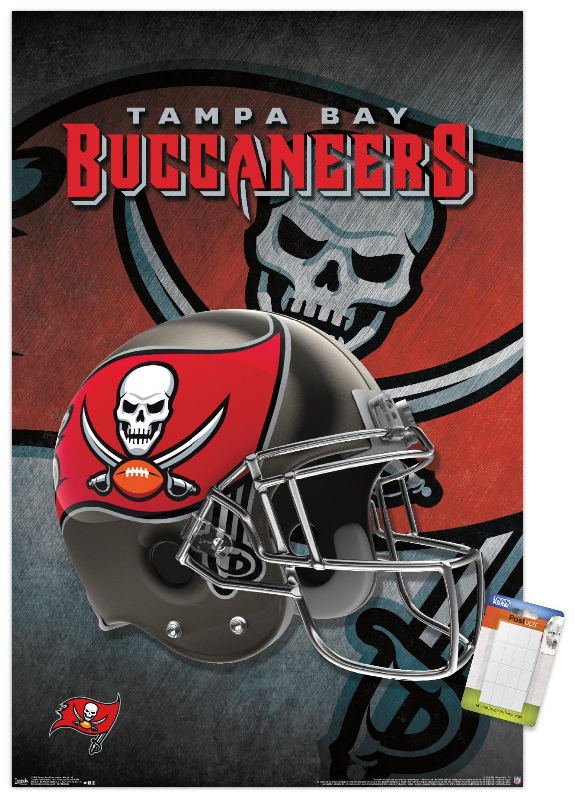 nfl tampa bay buccaneers helmet premium poster and poster mount bundle walmart com