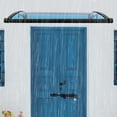 thumbnail image 5 of 40"x24" Awning for Door Entrance, Polycarbonate Window Door Canopy, Exterior Front Door Awning with Aluminum Alloy Bracket for Porch Patio Deck (Blue Board/Black Bracket), 5 of 14