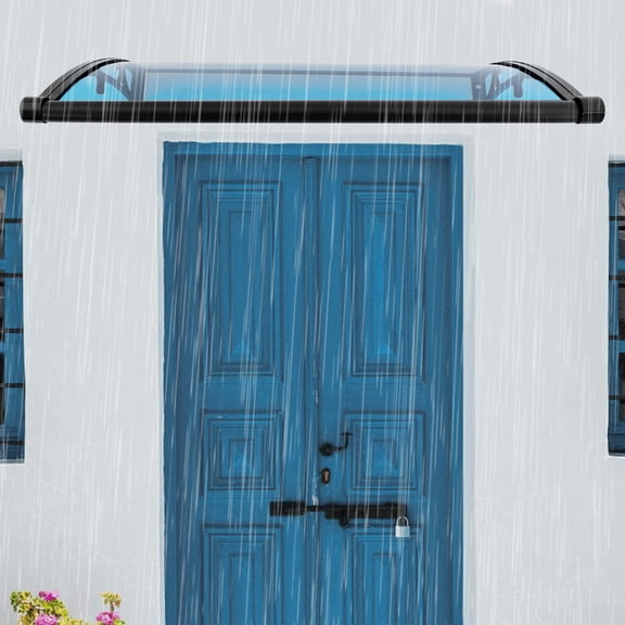 Modern Wall Mount Rain Snow Protection Outdoor Window Door Overhang 40" x 24" Patio Awning Canopy