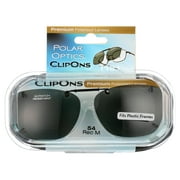 Polar Optical Optics Unisex RECM 54 Plastic ClipOns Sunglasses Gray