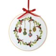 thumbnail image 1 of Kit de bordado de Feliz Navidad, patrón de alce, costura artesanal para principiantes, punto de cruz, arte artesanal con aro, 1 of 4