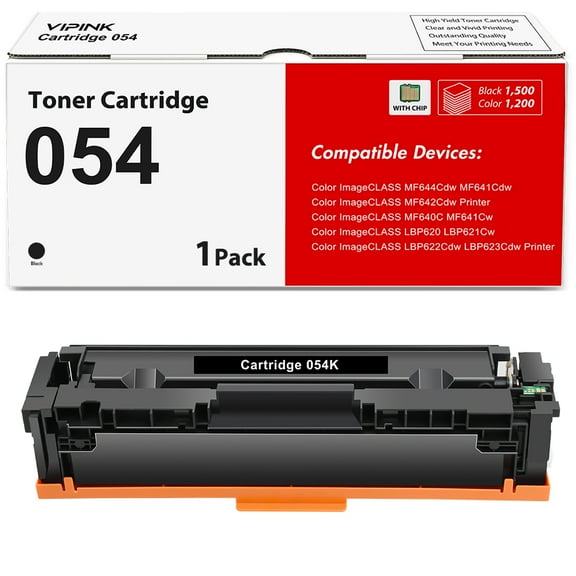 054 Black Toner Cartridge Replacement for Canon 054 CRG-054 054H CRG-054H Color imageCLASS MF644Cdw MF641Cw LBP622Cdw MF642Cdw MF640C LBP620 Printer Ink (1-Pack)