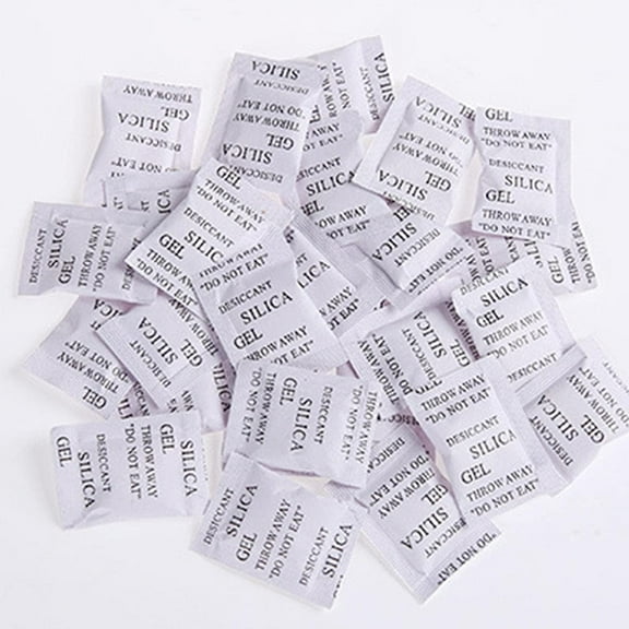 200 Pcs Food Grade Security Silica Gel Desiccant Pack Moisture Absorber Dehumidifier (Size:200 pcs)