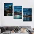 thumbnail image 4 of ONETECH JEUXUS Blue New York City 12''x16" Modern Framed Canvas Art Prints (Set of 3), 4 of 4