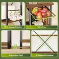 thumbnail image 3 of Amadwell 39.4" Large Bakers Rack, 6-Tier Microwave Stand with Power Outlets, Kitchen Shelf with Wire Basket, 3 of 8
