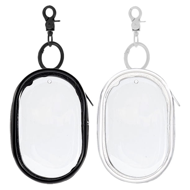 WORGEOUS Mini bolsa de transporte para muñecas, bolsa de almacenamiento transparente, colgante, llavero, cargador, estuche de almacenamiento, 2 uds.