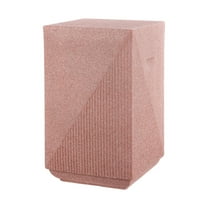 Adrian 20.75" Contemporary Minimalist Square Accent Table , Pink Terrazzo Finish