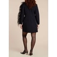thumbnail image 2 of ELOQUII Women's Plus Size Feather Sleeve Mini Dress, 2 of 2