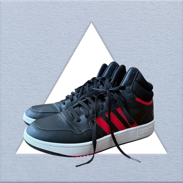 Men's Adi - das Hoops 3.0 Mid 'Black Scarlet' Sneakers - ID9835 - Size: 10.5
