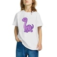 thumbnail image 1 of RXIRUCGD T-shirt en Coton pour Tout-Petits Enfants Garçons Filles Mode Mignon Col Rond Imprimé Tee Manches Courtes Haut ( Blanc, Taille : 7 Ans ), 1 of 5