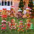 thumbnail image 1 of Señales Navideñas para Jardín Memorywuu 8 Piezas 25 cm Hombre de Jengibre 3D, 1 of 6