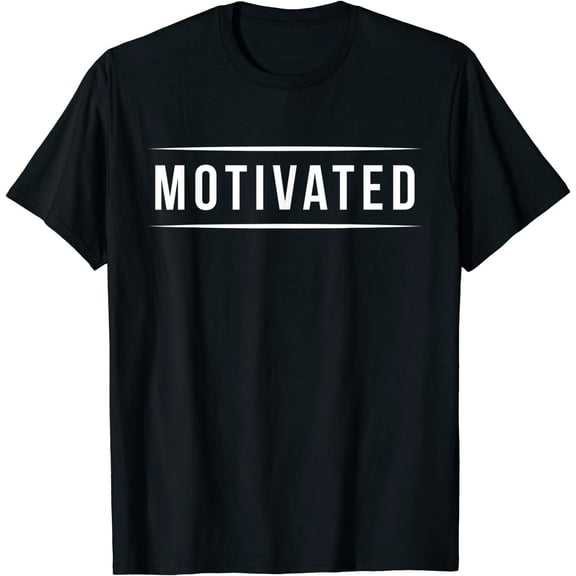 Motivated T-Shirt Luxury T Shirt, Unisex T-Shirt for Men and Woman(Black, Medium)