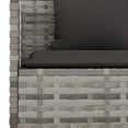 thumbnail image 6 of vidaXL Patio Dining Set with Cushions Conversation Set 2 Piece Poly Rattan, 6 of 8