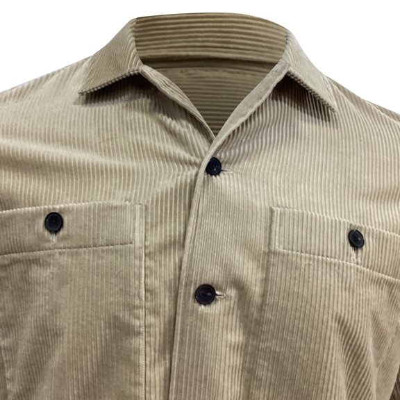 Pre-Owned Mr. P. Button-Down Shirt in Brown Corduroy