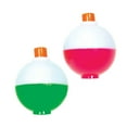 thumbnail image 1 of Eagle Claw QFSASSTPKGR Round Snap-On Plastic Floats, Pink/White, Green/ White, Assorted Sizes, 12Pk, 1 of 1