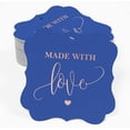 thumbnail image 2 of Inkdotpot Real Rose Gold Foil Made With Love Wedding Tags Favor Bracket Shape Hang Pack Of 100 Paper Tags, 2 of 7