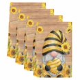 thumbnail image 2 of Sunflower Gnomes Kitchen Towels Set of 4, Summer Botanical Bee Yellow Vintage Absorbent Dish Towels for Kitchen, Microfiber Hand Towel, Quick Drying Tea Towel for Cleaning Decorative Dishcloths, 2 of 7