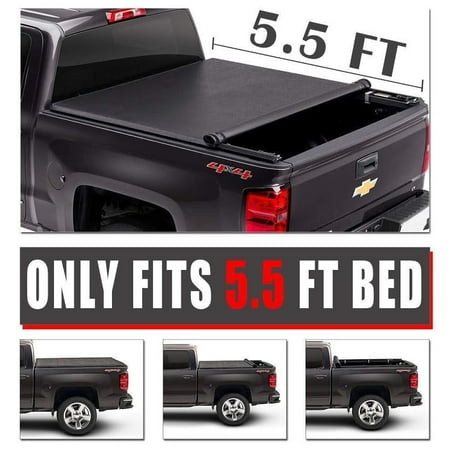 Truck Bed Tonneau Cover | fits Ford F-150 2015-17 5.5 ft Bed Cover