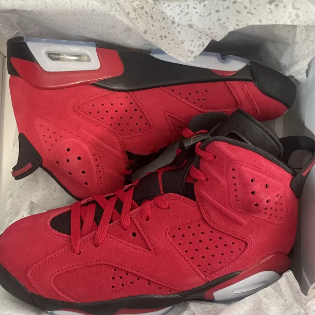 Ni - ke Ni - ke Air Jordan 6 Retro Toro Bravo Men's Athletic Shoes CT8529-600 Size 9