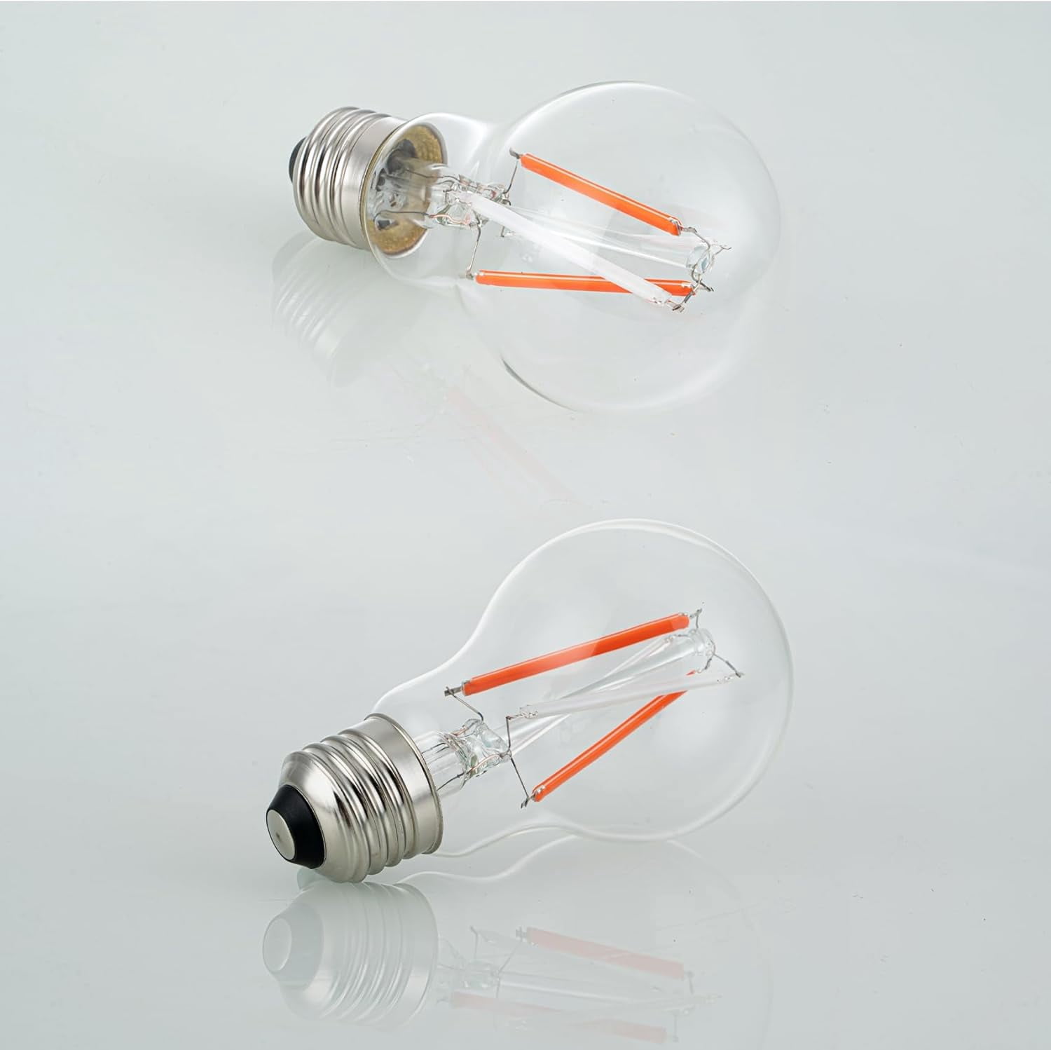 FEFEFW-3 Color Temperature LED Bulb E26 Medium Base, Red and Blue Color Changing Light Bulb 3CCT A19 LED 6W Clear Glass, Not Dimmable, 2 Pack