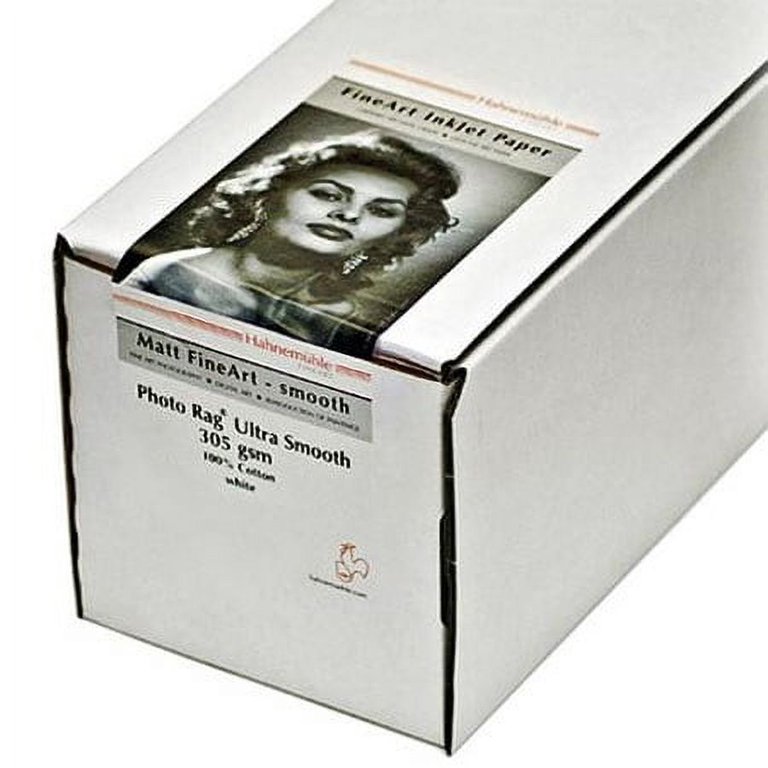 Hahnemuhle Photo Rag Ultra Smooth Inkjet Paper - 100% Cotton Rag, 305 Gsm, 8.5x11", 25 Sheets, White