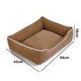 thumbnail image 2 of Cama para perros, camas para gatos de interior, cama para mascotas para cachorros y gatitos, extra suave y lavable a máquina con fondo Oxford antideslizante y resistente al agua, 2 of 6