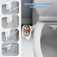 thumbnail image 5 of KINGTACK Bidet, Self-cleaning Bidet Attachment for Toilet - Non Electric Dual Nozzles Cold Water Bidet Toilet Seat Attachment with Adjustable Pressure Control, for Frontal & Rear Wash (Wood Color), 5 of 9