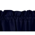 thumbnail image 3 of Native Fab Full Kitchen Curtain Tiers Valance 3 Piece 100% Cotton - Rod Pocket Style - Navy Blue, 3 of 6