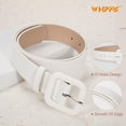 thumbnail image 4 of WHIPPY Women Leather Belt for Jeans Dresses Ladies Leather Belts with Square Buckle, 4 of 5