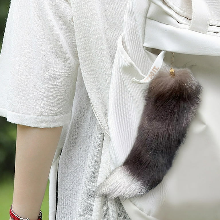 Raccoon fur keyring deals