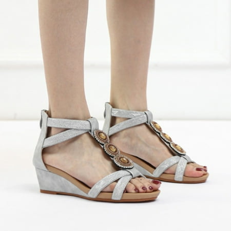 

New Casual Slipper Lady Slides With Square Head Hollowed Out Ladies Women Beach Flip Flops Flat Sandals Shoes