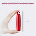 thumbnail image 3 of Travel Toothbrush, 2 Pack Travel Size Toiletries, Portable Toothbrush with Folding Case Design and Soft Bristles, no need for an additional Holder or Cover(Blue & Red)-Red, 3 of 6