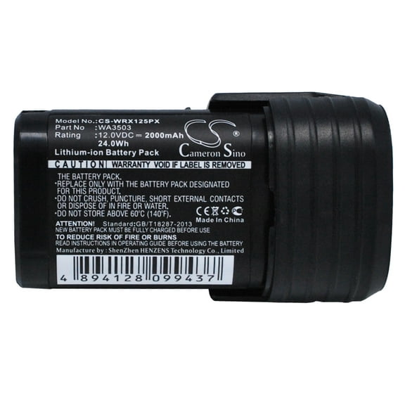2000mAh Worx WA3509 WA3503 Battery for WX521.1 WX382.4 WX125.4 WX521 WX125.3 WX125 WX128.2 WX382.M1 WX382.7 WX125.1