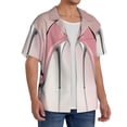 thumbnail image 3 of Kuqiui High Heel Shoes Butterfly Print Men's Button Down Shirts Short Sleeve Casual Shirts Hawaiian Shirts Vacation Wedding Shirts with Pocket-X-Large, 3 of 5