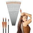 thumbnail image 5 of Carbon Arrow Practice 31 Inch Hunting Arrows Spine 400 with Removable Tips for Archery Compound & Recurve & Traditional Bow (12 Pcs), 5 of 6