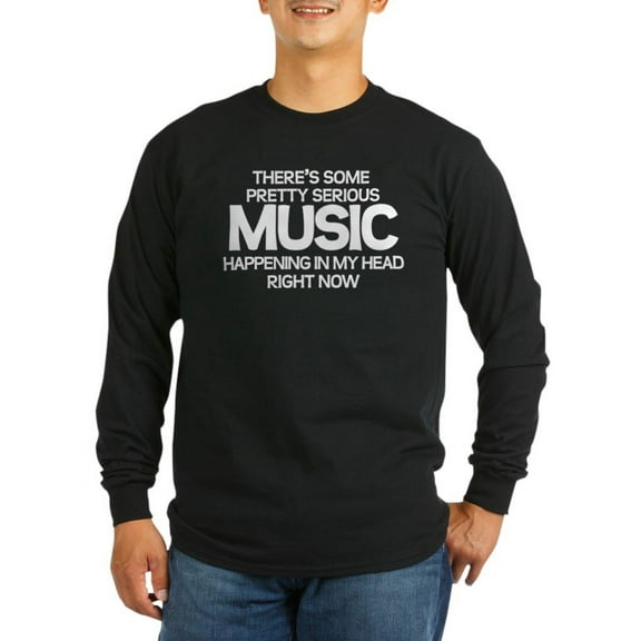 CafePress - Serious Music Long Sleeve T-Shirt - Long Sleeve Dark T-Shirt