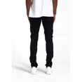 thumbnail image 6 of Crysp Denim Men's Kurt Patch Stitching Distressed Rips Skinny Fit Jeans in Black (40, Black), 6 of 7