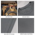 thumbnail image 4 of Coolnut Men's T Shirt Odor Protection Short, The Beige Dog In Glasses Is Driving A Red Car Mens Short Sleeve Tees, Grey Crew-Neck Casual Tee Shirts, S, 4 of 6