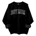 thumbnail image 2 of Boy Mom Sweatshirt Soft Basic Fall Fashion Outfits Baggy Hoodie Pullover Loose Fit Long Sleeve Tops Womens Crewneck Sweatshirts Unisex Adult Crewneck Sweatshirt Womens Sweatshirts No Hood, 2 of 3